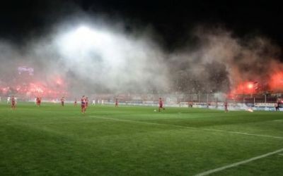 Derby-ul Rapid-Steaua (scor final 1-1) s-a lasat cu sanctiuni imense: clubul Rapid a fost amendat cu 60.000 de lei, iar doi suporteri s-au ales cu dosar penal