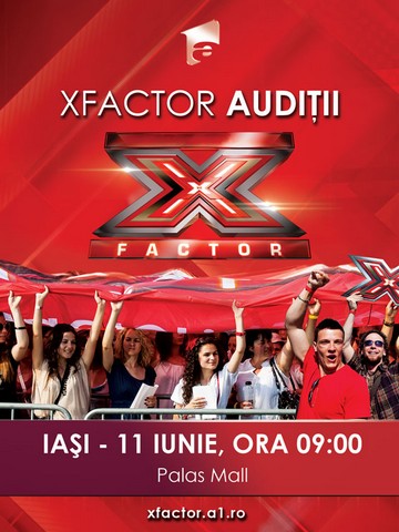 Auditii X Factor 2013: Caravana X Factor ajunge la Palas Mall din Iasi marti, 11 iunie 2013. Invitatul auditiilor este Dragos Udila