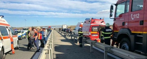Accident rutier pe autostrada A3: se intervine cu elicopterul SMURD, două persoane sunt inconștiente